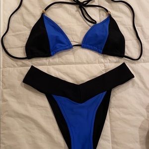 Kai Lani royal blue/black bikini